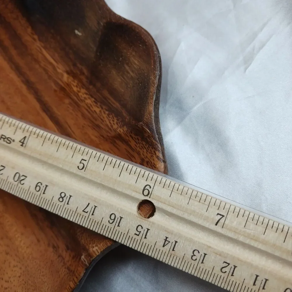 VINTAGE WOOD DINNERWARE /SALAD SET-  PLACE SETTING FOR 1 (3 PIECES TOTAL)